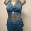 conjunto_azulMetalico-vista_frontal Conjunto de top y short