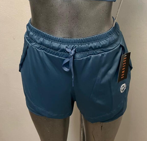 short-licra-suave_azul-metalico_frontal Short de licra suave para dama
