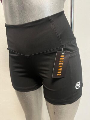 Short de licra con pretina alta y bolsas laterales